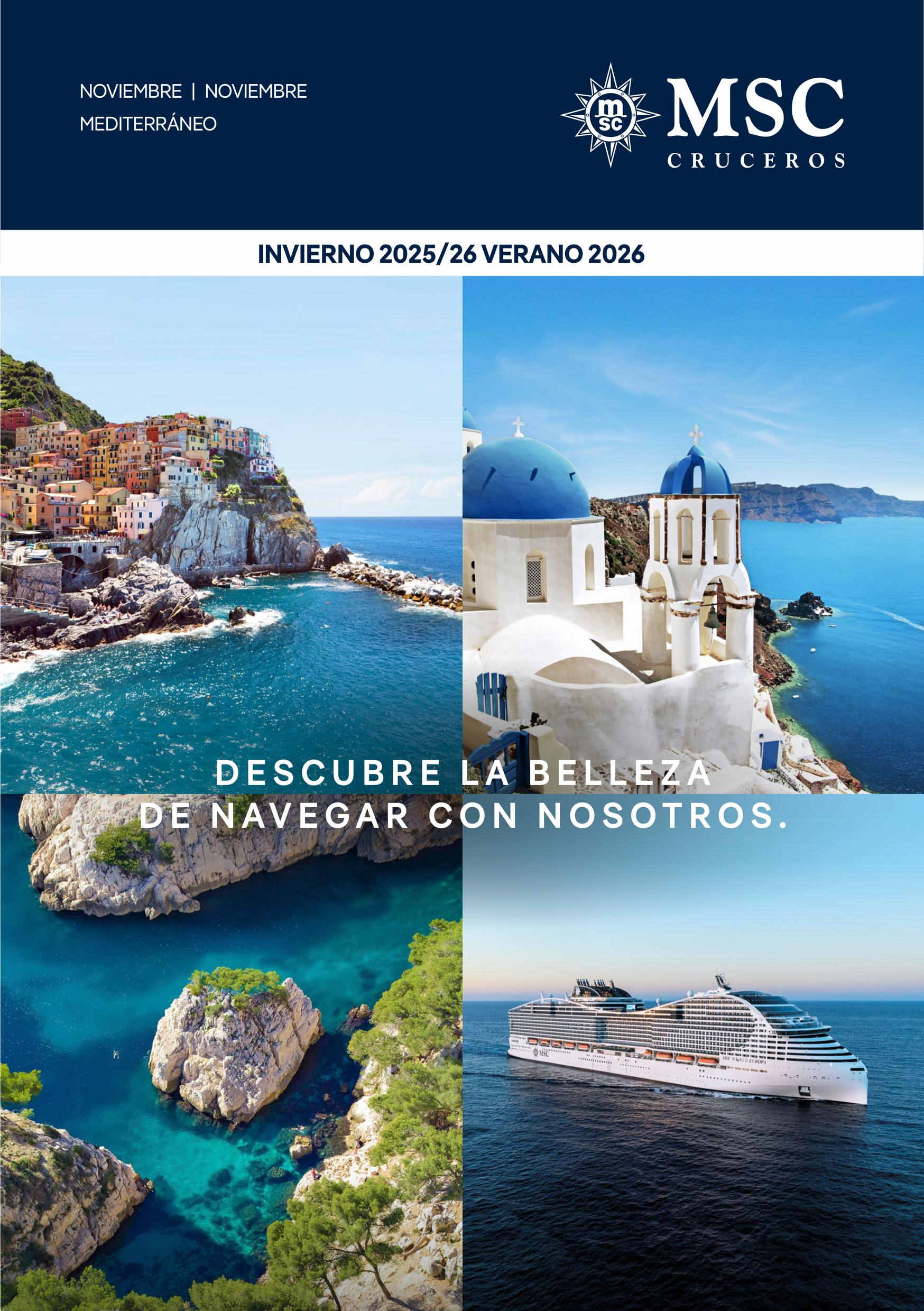 Catálogo MSC Cruceros Mediterráneo 2025 - 2026